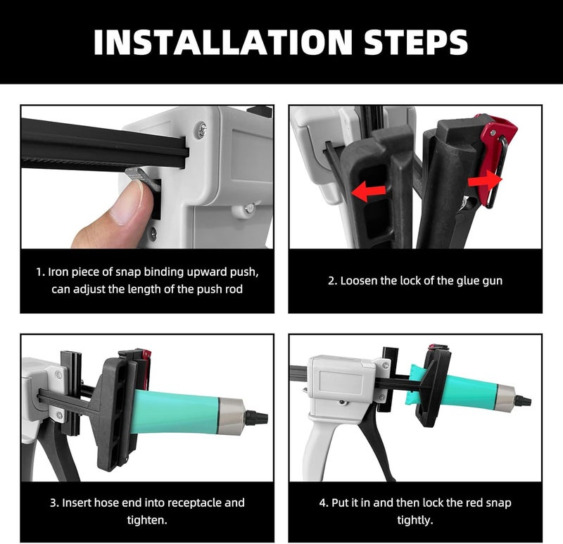 DLBEEM Toothpaste Tube Glue Gun Tube Squeezing Machine, 704 Silicone Manual Glue Gun Universal Extruder, Labor Saving Injection Glue Gun for Aluminum Tube Glue - Image 3